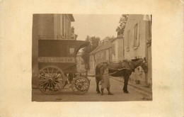 Saint Nom La Bretèche * Carte Photo * Le Boulanger LUCIEN Et Son Attelage De Livraison * Cheval Métier Boulangerie - St. Nom La Breteche