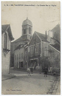 CPA 94 Val De Marne Rare Valenton La Grande Rue Et L'église Près Orly Créteil Boissy St Saint Léger Sucy En Brie Thiais - Valenton