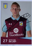 AVFC Ritchie De Laet - Authographs