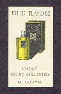 Carte Parfum FOLLE FLAMBEE De G. CORYN - Anciennes (jusque 1960)