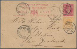 Malaiische Staaten - Straits Settlements: 1891/98, QV Postal Stationery Card 2c With 1c Uprate (SG 9 - Straits Settlements