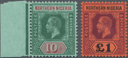 Nord-Nigeria: 1912, 10 S Und 1 £, King George V, Mint Never Hinged. ÷ 1912, 10 S Und 1 £, König Geor - Nigeria (...-1960)