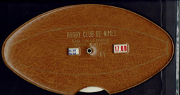 Fr - Calendrier Ovale Skai Simili Cuir Dateur Rugby Club De Nîmes. Siège "Café LE FRANCE" B/TB - - Rugby