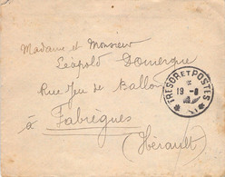 Enveloppe Avec Cachet Trésor Et Postes  - Oblitéré En Aout 1918 - Guerra 1914-18