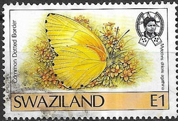 SWAZILAND 1987 Butterflies - 1e - Mylothris Chloris FU - Swaziland (1968-...)