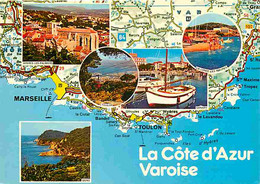 83 - Var - La Cote D'Azur Varoise - Multivues - Carte Géographique Michelin - CPM - Voir Scans Recto-Verso - Andere Gemeenten