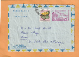 Belgian Congo Aerogram Mailed - Briefe U. Dokumente