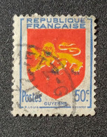 FRANCE : N° 839 - Blason De Guyenne- Décalage Couleur Jaune. - Oblitérés