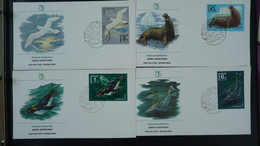 Série De 4 FDC Faune Antarctique Polar Fauna URSS Soviet Union 1978 Ref 102944 - Faune Antarctique