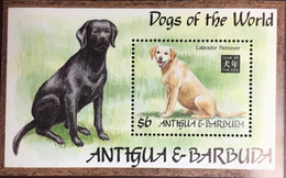 Antigua 1994 Dogs Animals Minisheet MNH - Chiens