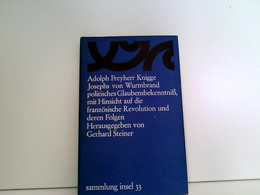 Adolph Freyherr Knigge. Politisches Glaubensbekenntnis - Duitse Auteurs