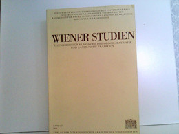 Wiener Studien. - Duitse Auteurs