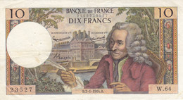 Billet 10 F Voltaire 2-1-1964 FAY 62.07 Alph. W.64 Date RARE - 10 F 1963-1973 ''Voltaire''