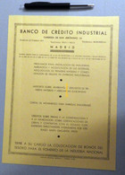 Banco De Credito Industrial Madrid - 1936 - Banque - España