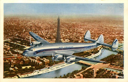 Aviation * AIR FRANCE * Avion Lockheed Constellation * Survol De Paris * Plane - 1946-....: Modern Tijdperk