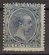 España 0221 (*) Alfonso XIII. Pelon. 1889. Sin Goma - Nuevos
