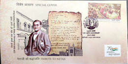 India 2022 125th Birth Anniversary Of Netaji Subhas Chandra Bose Cover (**) Inde Indien - Brieven En Documenten