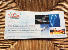 VŒUX  AN 2000  *WAC 2000 20emes Championnats Du Monde De Voltige Aérienne  MURET  87 - Nieuwjaar