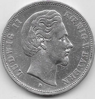 Allemagne - Bavière - 5 Marks 1875D - Argent - Altri & Non Classificati