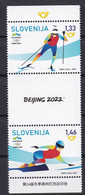 SLOVENIA  2022,SPORT,WINTER OLYMPIC GAMES,PEKING,BEIJING ,BIATHLON,SNOWBOARDIG,,MNH - Inverno 2022 : Pechino