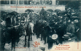 Le Pouliguen * La Grande Semaine Maritime LMF * Août 1908 * La Musique Du 64ème De Ligne Et Cortège Des Paludiers - Le Pouliguen