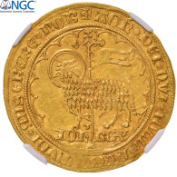 France, Jean II Le Bon, Mouton D'or, 1355, Trésor De Pontivy, Or, NGC, SUP+ - 1350-1364 Giovanni II Il Buono