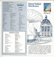 Publicité, HOTEL SOFITEL , BORDEAUX , 6 Pages ,3 Scans , Frais Fr 1.65 E - Publicités
