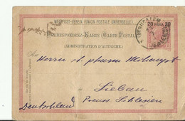 AT GS 1899 NACH LIEBAU - Briefkaarten
