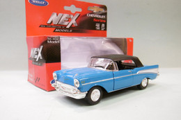 Welly Nex - CHEVROLET BEL AIR 1957 Cabriolet Bleu Réf. 42357 BO 1/40 - Welly