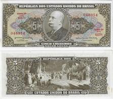 Brazil Banknote Amato-73a Pick-176c 5 Cruzeiros 1964 Baron Of Rio Branco Unc - Brésil