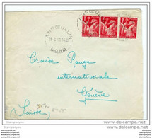 72 - 82 - Lettre De Annoeullin / Nord  1940  Adressée à La Croix Rouge -Genpve - Censure - Guerre Mondiale (Seconde)