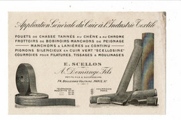 Buvard E SCELLOS A Domange Fils Application Du Cuir à L'industrie Textile Fouets De Chasse Courroies Filature Tissage - Textile & Vestimentaire