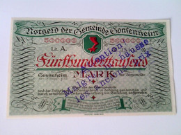 Notgeld Der Gemeinde Gonsenheim: 1 Schein:  500 000 Mark. 17. August 1923 - Numismatics