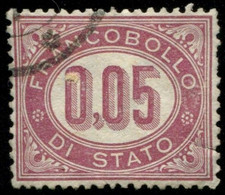 Pays : 247 (Italie : Victor-Emmanuel II)  Yvert Et Tellier N°:  S  2 (o) - Dienstzegels