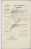 MELDEN/Oudenaarde - Manuscript - 1858 - Mandaat Betreft Charles De Ridder (V752) - Manuscrits