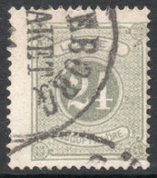 SUECIA – SWEDEN Sello Usado Para Uso En TASA (TAXE) CIFRA X 24 ö. Dentado 14 Año 1874 – Valorizado En Catálogo € 40,00 - Fiscale Zegels