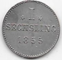 Allemagne - Hambourg - 1 Schilling 1855 - Argent - Sonstige & Ohne Zuordnung