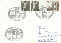 BERLIN FDC 1988 40 ANS FETE DE LA PHILATELIE - Maschinenstempel (EMA)