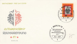 BERLIN FDC 1971 REICHSGRUNDUNG - Maschinenstempel (EMA)