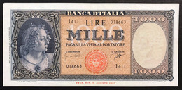 ITALIA 1000 Lire Italia Medusa 25 09 1961 Spl  LOTTO 3046 - 1000 Lire