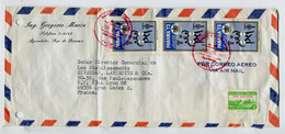 PANAMA 1973 - Affranchissement Multiple Sur Lettre Pour La France - Sport Basket - Basket-ball