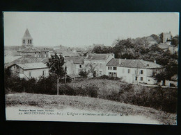 MONTENDRE                       L'EGLISE ET LE CHATEAU VUS DU CALVAIRE - Montendre