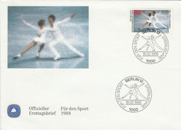 BERLIN FDC 1988 PATINAGE - Maschinenstempel (EMA)