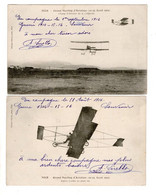 NICE - GRAND MEETING D'AVIATION (10-25 AVRIL 1910  - LOT DE 2 CPA - Aeronáutica - Aeropuerto