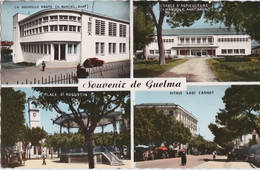 Cg - Cpsm Souvenir De GUELMA ( Poste, Ecole D'agriculture, Place St Augustin, Avenue Carnot) - Guelma