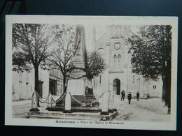 MIRAMBEAU                               PLACE DE L'EGLISE ET MONUMENT - Mirambeau