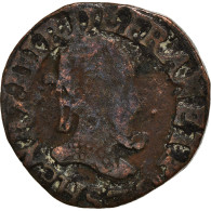 Monnaie, France, Henri III, Double Tournois, 1587, Troyes, TB, Cuivre, CGKL:134 - 1574-1589 Heinrich III.