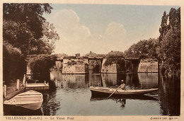 Villennes - Vue Sur Le Vieux Pont - Barque - Villennes-sur-Seine