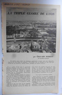 Article Revue Historia N°145 Décembre 1958 La Triple Gloire De Lyon Par Herriot - Histoire