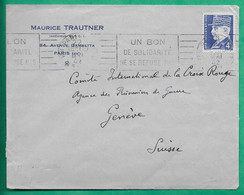 N°522 PETAIN LETTRE PARIS POUR LE COMITE INTERNATIONAL DE LA CROIX ROUGE GENEVE SUISSE CENSURE 1942 LETTRE COVER FRANCE - Oorlog 1939-45